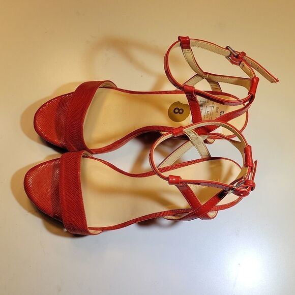 NINE WEST OPEN TOE ANKLE STRAP AND BUCKLE CLOSURE HEEL SANDAL - Picture 9 of 15